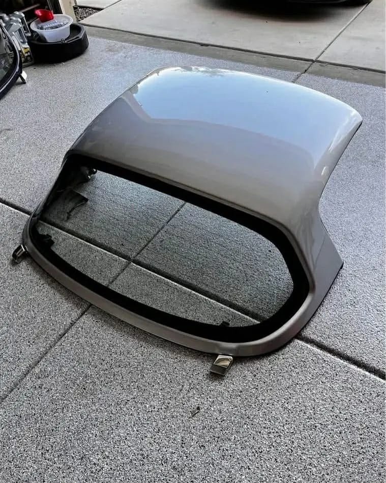Used Silver MX5 hardtop.